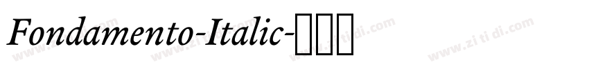 Fondamento-Italic字体转换