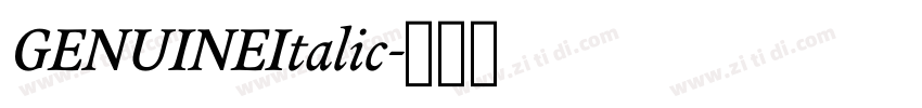 GENUINEItalic字体转换 GENUINEItalic字体转换
