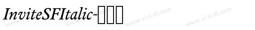 InviteSFItalic字体转换