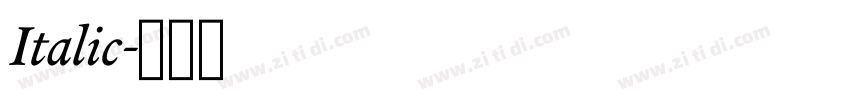 Italic字体转换 Italic字体转换