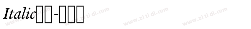 Italic字體字体转换