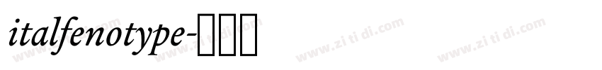 italfenotype字体转换