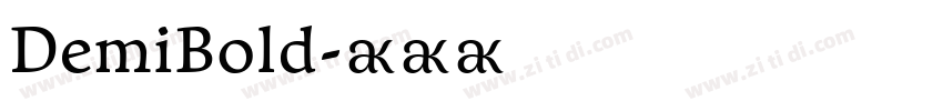 DemiBold字体转换
