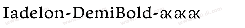 Iadelon-DemiBold字体转换