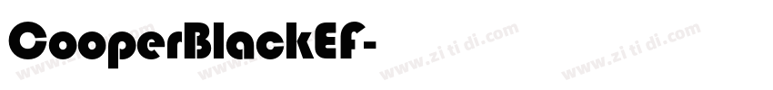 CooperBlackEF字体转换