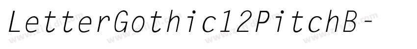 LetterGothic12PitchB字体转换