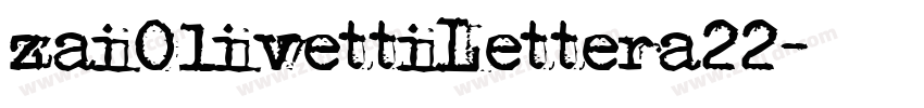 zaiOlivettiLettera22字体转换