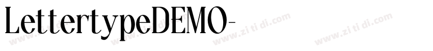 LettertypeDEMO字体转换