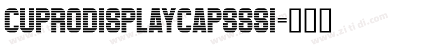CuproDisplayCapsSSi字体转换