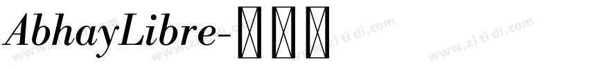 AbhayLibre字体转换