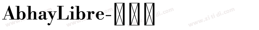 AbhayLibre字体转换