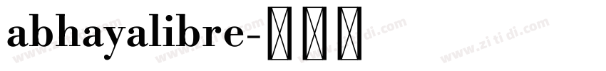 abhayalibre字体转换