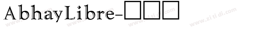 AbhayLibre字体转换