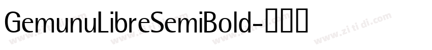 GemunuLibreSemiBold字体转换