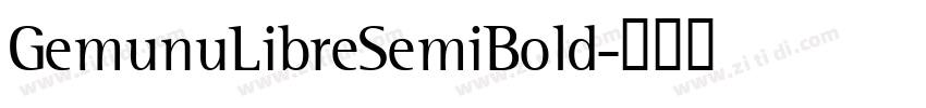 GemunuLibreSemiBold字体转换