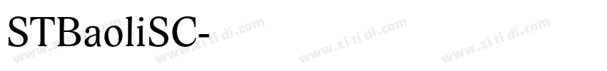 STBaoliSC字体转换