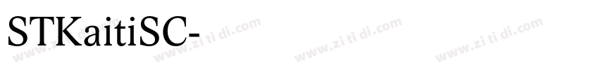 STKaitiSC字体转换