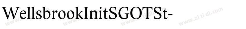 WellsbrookInitSGOTSt字体转换