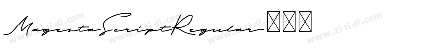 MagestaScriptRegular字体转换