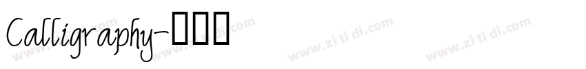 Calligraphy字体转换