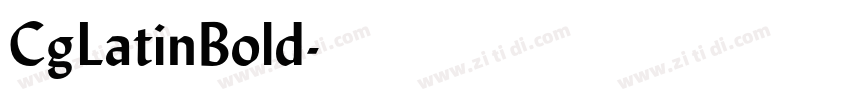 CgLatinBold字体转换