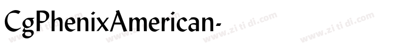 CgPhenixAmerican字体转换