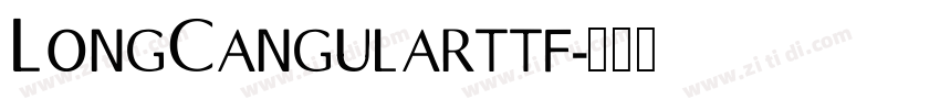 LongCangularttf字体转换