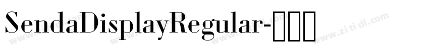 SendaDisplayRegular字体转换