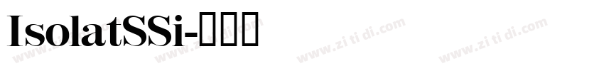 IsolatSSi字体转换