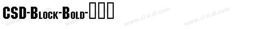 CSD-Block-Bold字体转换