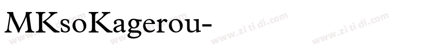 MKsoKagerou字体转换