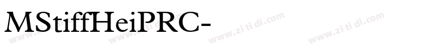 MStiffHeiPRC字体转换