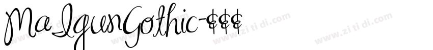 MaIgunGothic字体转换