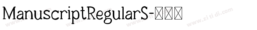 ManuscriptRegularS字体转换