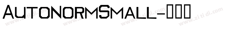 AutoNormSmall字体转换