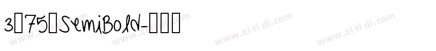 3_75_SemiBold字体转换