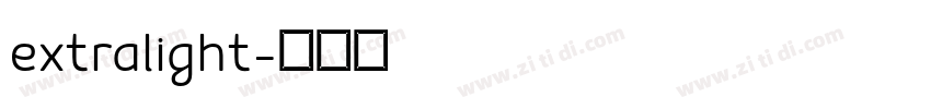 extralight字体转换