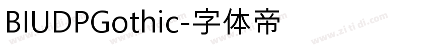 BIUDPGothic字体转换