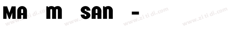 MalmoSans字体转换