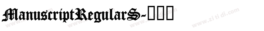 ManuscriptRegularS字体转换