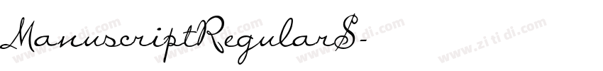 ManuscriptRegularS字体转换
