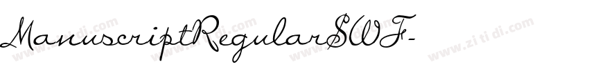 ManuscriptRegularSWF字体转换