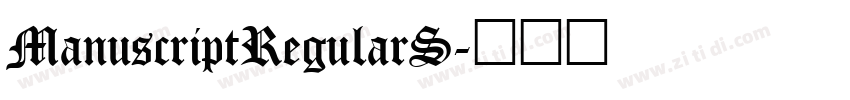 ManuscriptRegularS字体转换