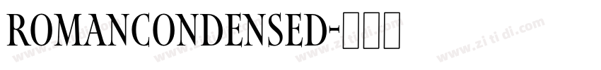 RomanCondensed字体转换