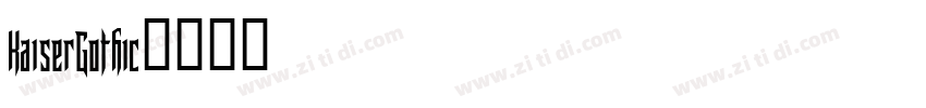 KaiserGothic字体转换