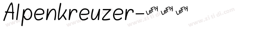 Alpenkreuzer字体转换