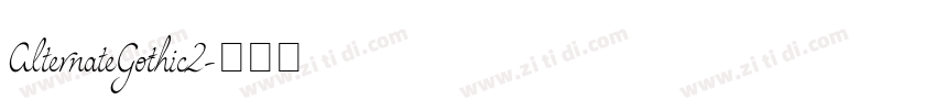 AlternateGothic2字体转换