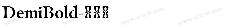 DemiBold字体转换