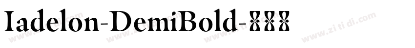 Iadelon-DemiBold字体转换