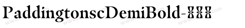 PaddingtonscDemiBold字体转换